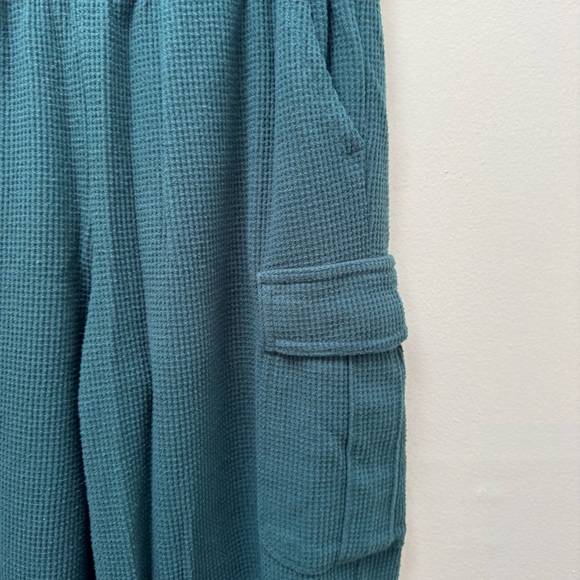 Aerie Textured Knit Sweatpants in Dark Green - Picture 2 of 6